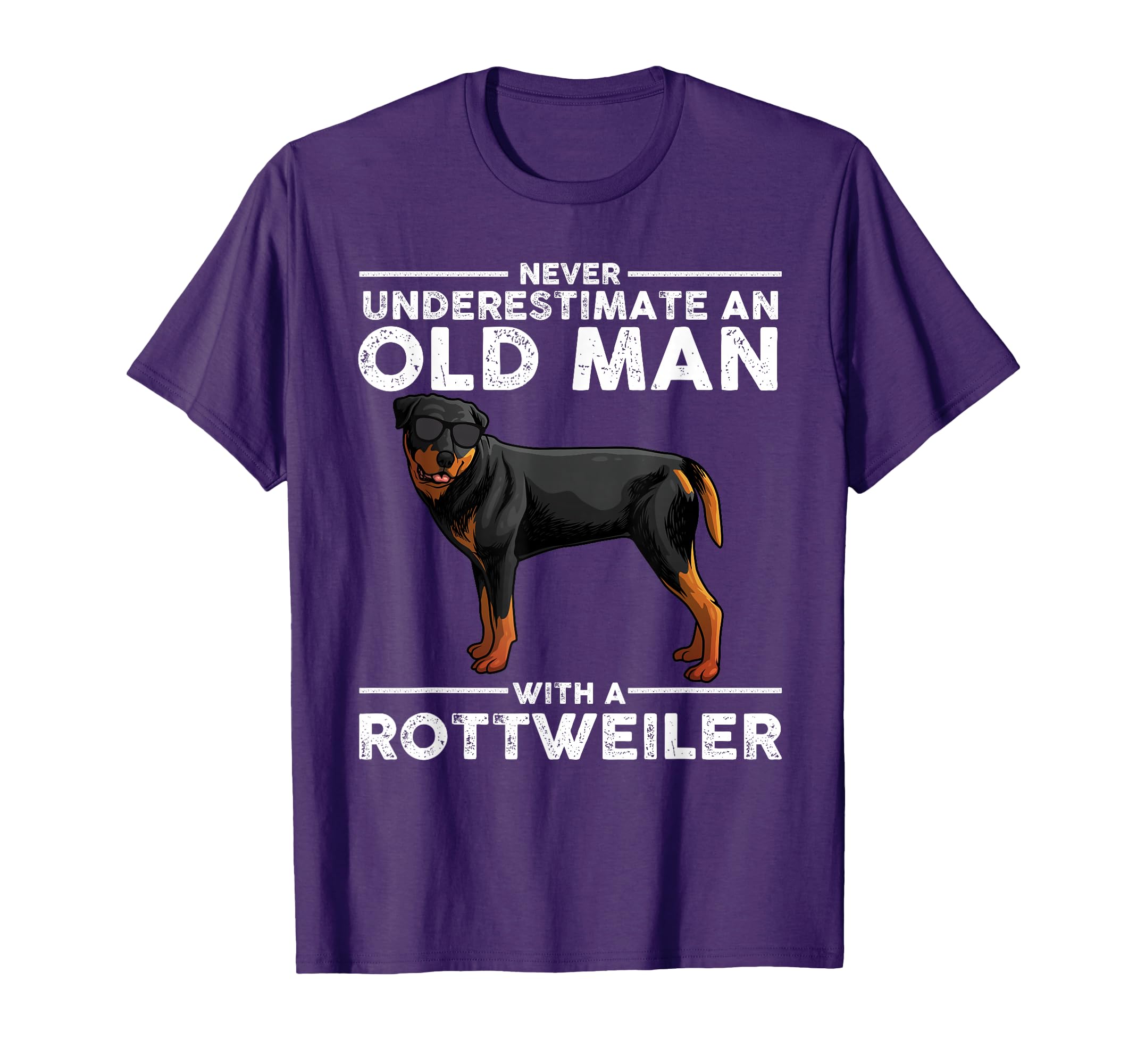 Funny Rottweiler Designs for Men Dad Grandpa Rottie Lovers T-Shirt Small