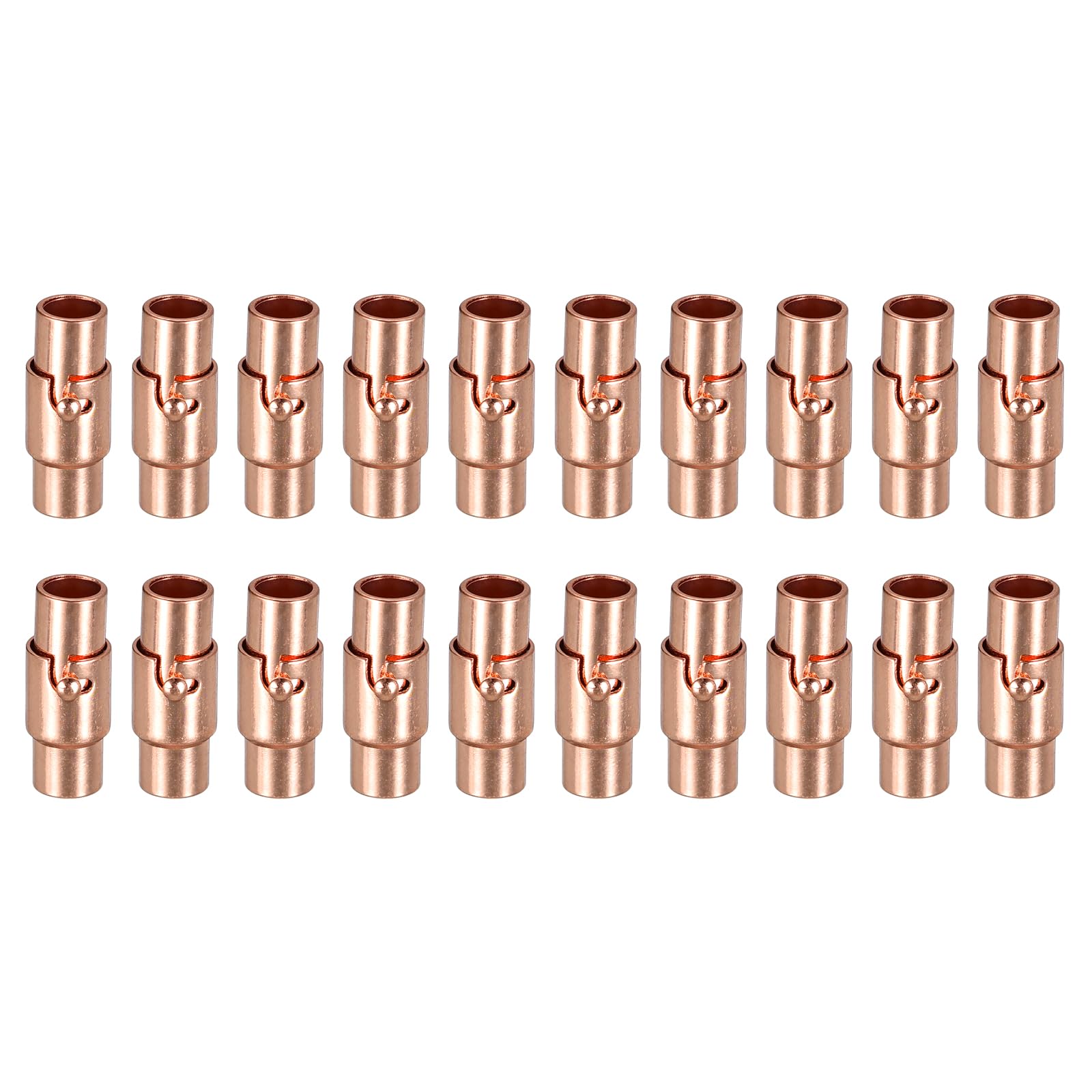 uxcell Leather Cord End Clasp, 20Pcs 4mm Hole Leather Clasps