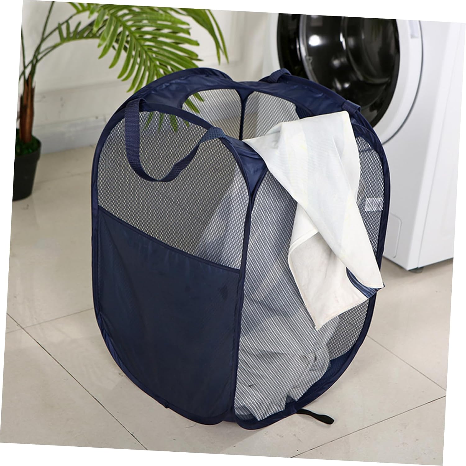 PRETYZOOM Pop up Laundry Basket Handles Large Capacity Collapsible Storage for Home