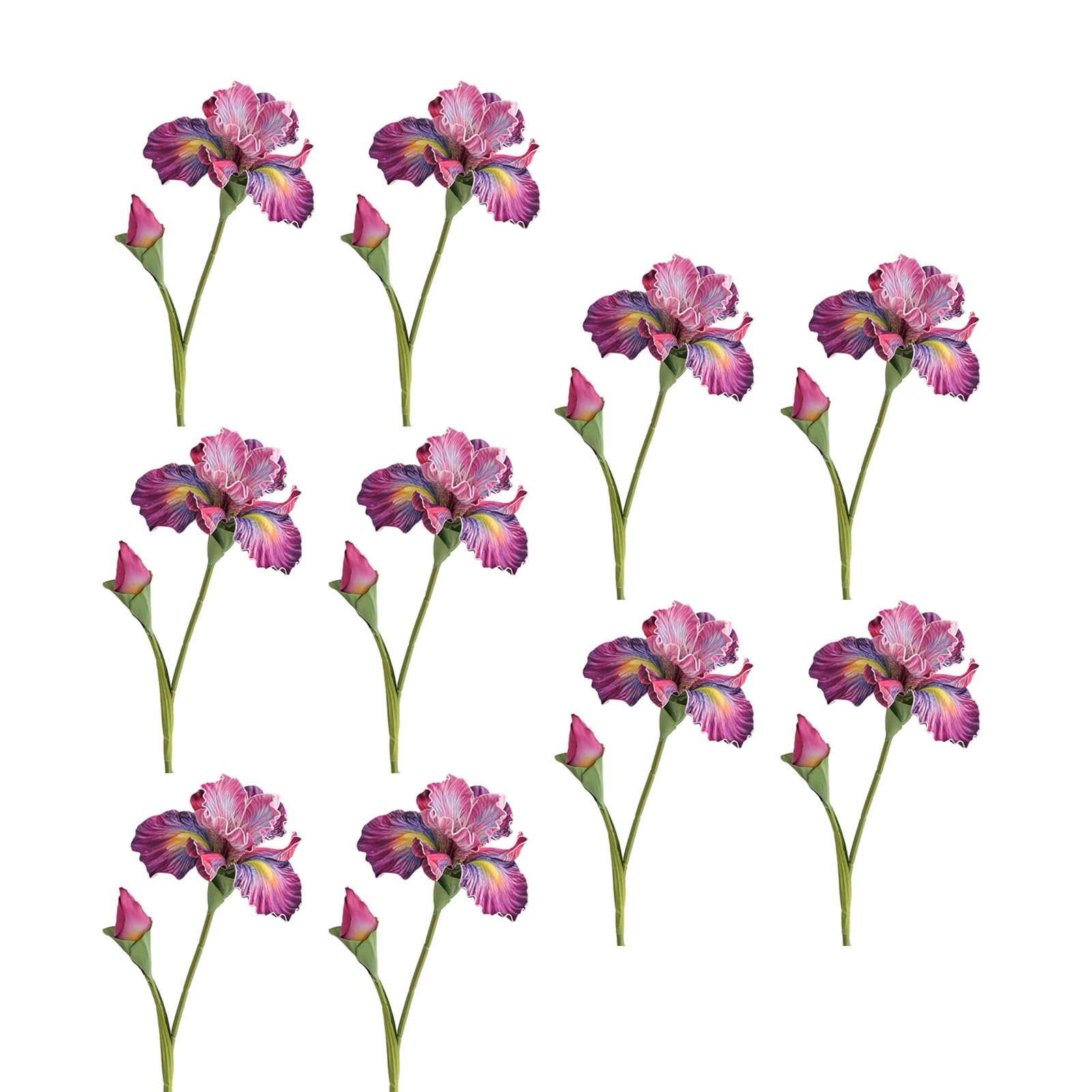 Kalttoy 10Pieces Realistic Artificial Flower Height 17.7Inch Simulation Flower for Wedding Table Centerpieces Home Decoration Realistic Arrangements