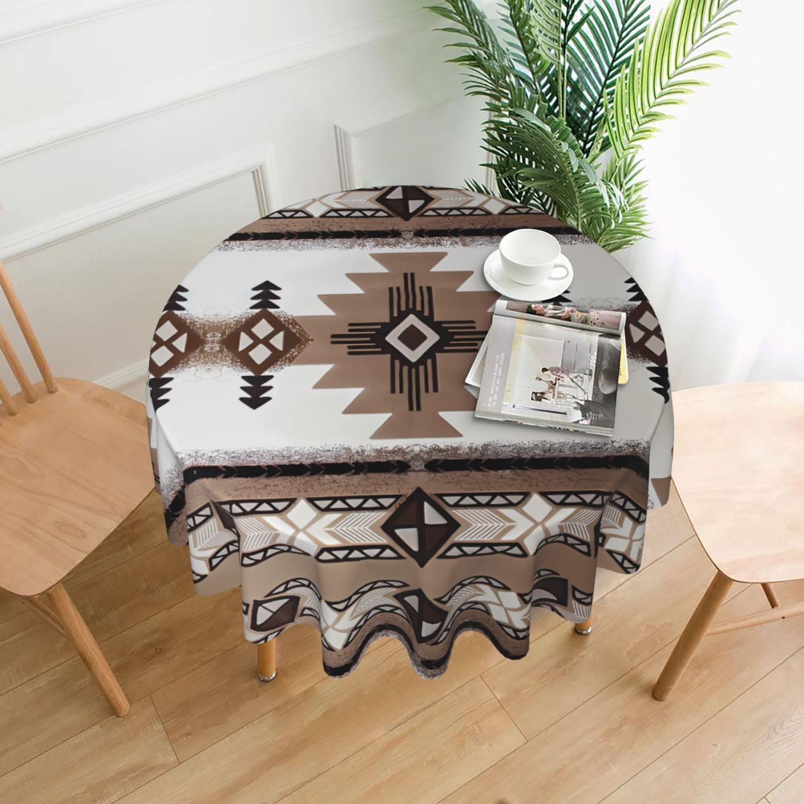 hhxvcv Aborigines Round Tablecloth – Dining Table Cover