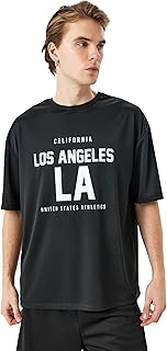KOTON Mens Oversized Sport T-Shirt Modern