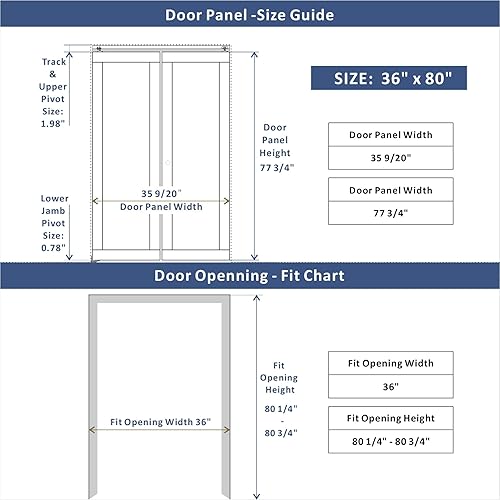 Miniatura 16 de BARNER HOME Puerta de armario, puertas plegables Full Lite con panel de vidrio con junco, fácil montaje, puertas plegables con kits de herrajes