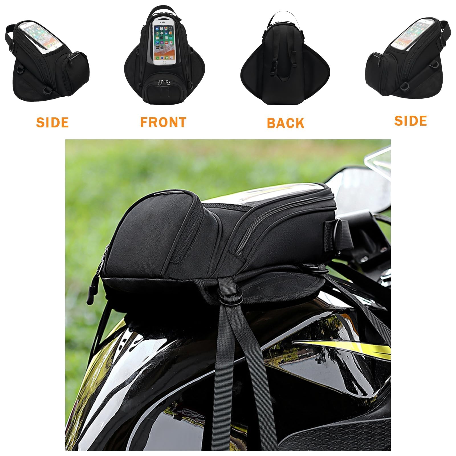 Borsa Serbatoio Moto per Benelli TRK 502X TRK 502 X TRK502X, Impermeabile Organizer, Borsa Portaoggetti per La Navigazione da Viaggio in Moto,Normal-B