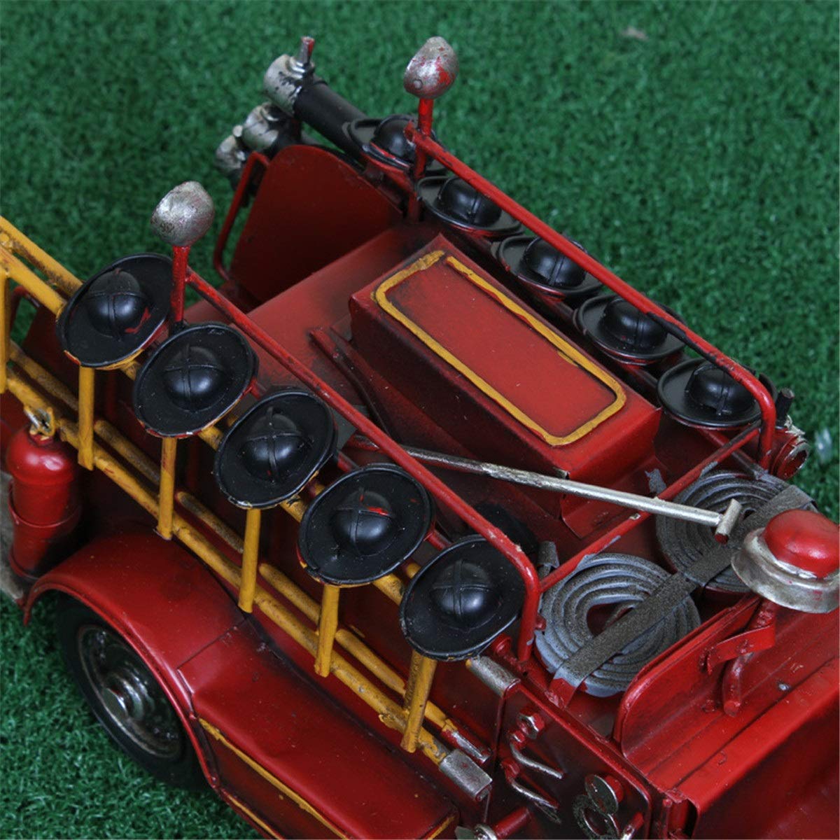 Amazon.co.jp: 古い鉄車モデル モデル消防車モデルメタル工芸品錬鉄製