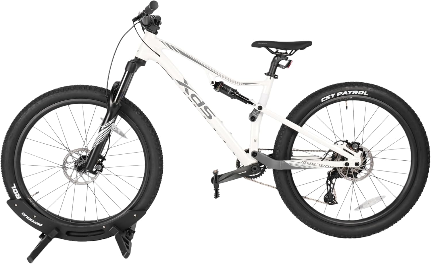 Bike Rack & Floor Stand – Heavy-Duty Adjustable Bicycle Stand for Garage/Home, 20-29" Road/MTB/BMX/Commuter/Kids Bike, 1-Bike Indoor Parking Rack, Black
