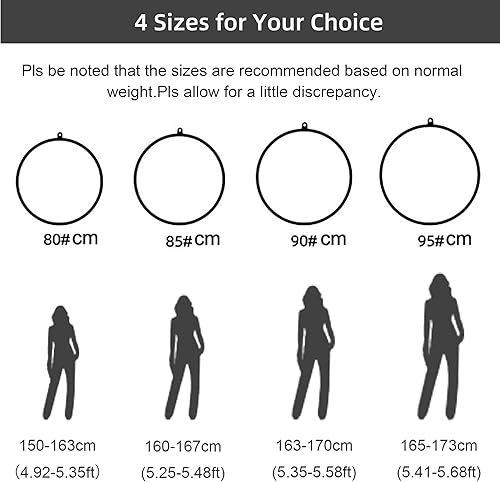 Miniatura 4 de PRIOR FITNESS Aro aéreo de 333537 pulgadas, aro aéreo de Lyra de acero inoxidable, equipo aéreo de circo para rendimiento acrobático