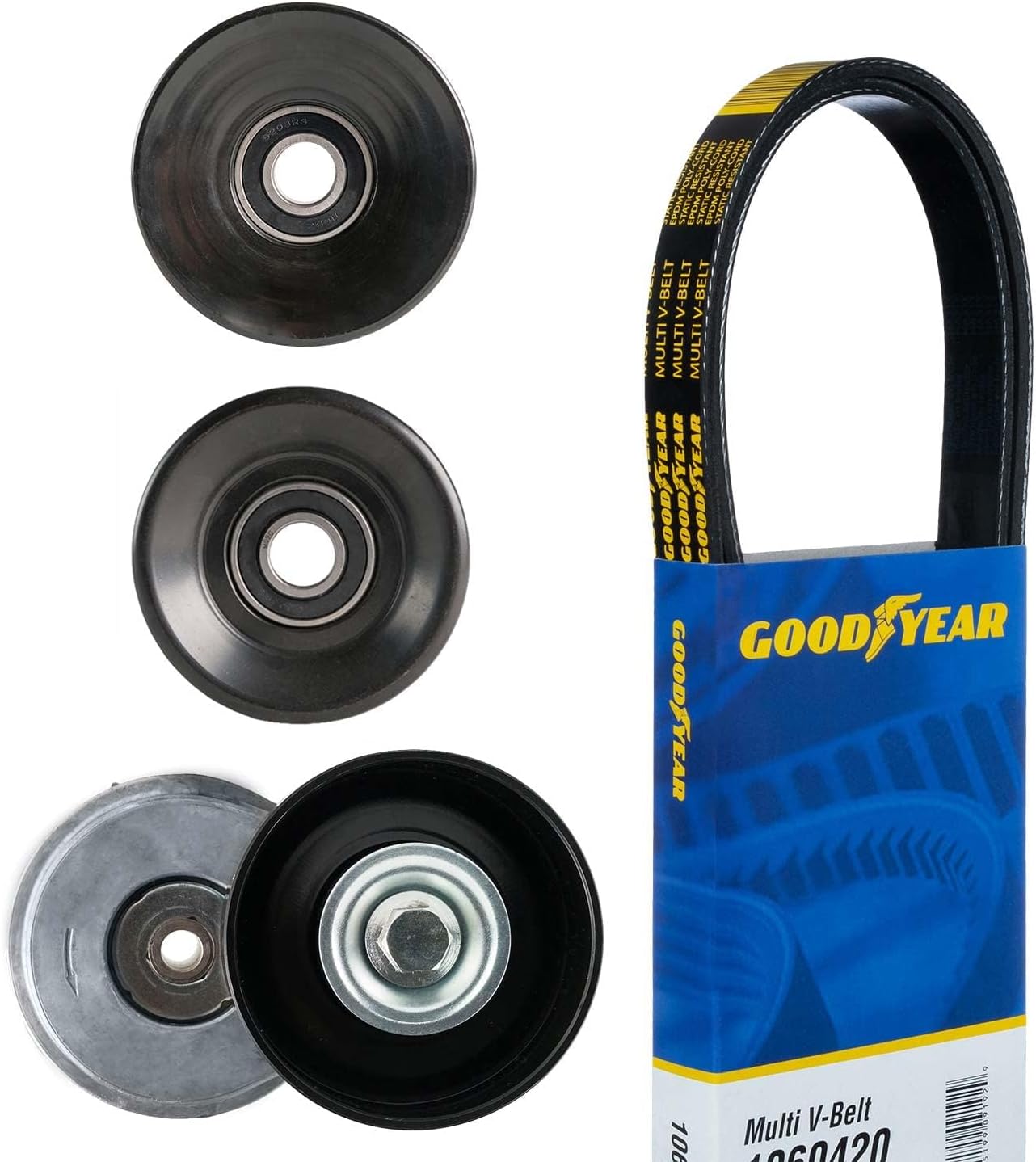Goodyear Belts 3050 Serpentine Belt Drive Component Kit - Black - Ford F-150 (2007-2008)