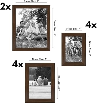 Americanflat Gallery Wall Frame Set of 10 - Engineered Wood - Walnut
