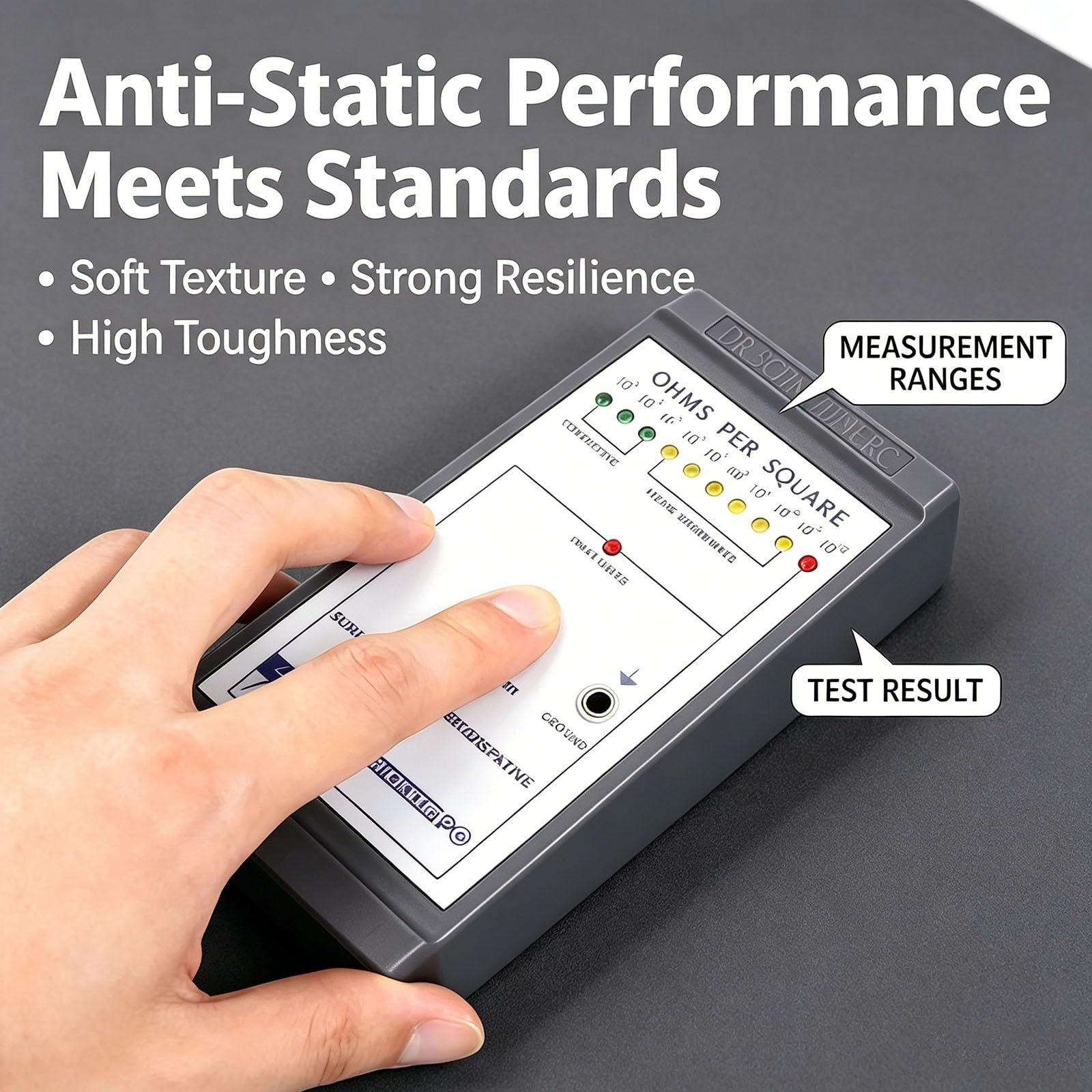 esd tischmatte Schwarze Antistatische Mattenrolle, Hochtemperatur-Werkbankmatte Für Elektronische Werkstatt/persönliches Studio, Schutzpolsterrolle Gegen | W L 1x1m,T 3.0mm