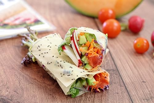Miniatura 3 de Norigami Egg Wraps - Proteína de guisante, baja en carbohidratos, fina y saludable, certificado Kosher, sin OMG, sin gluten, 6 envolturas de