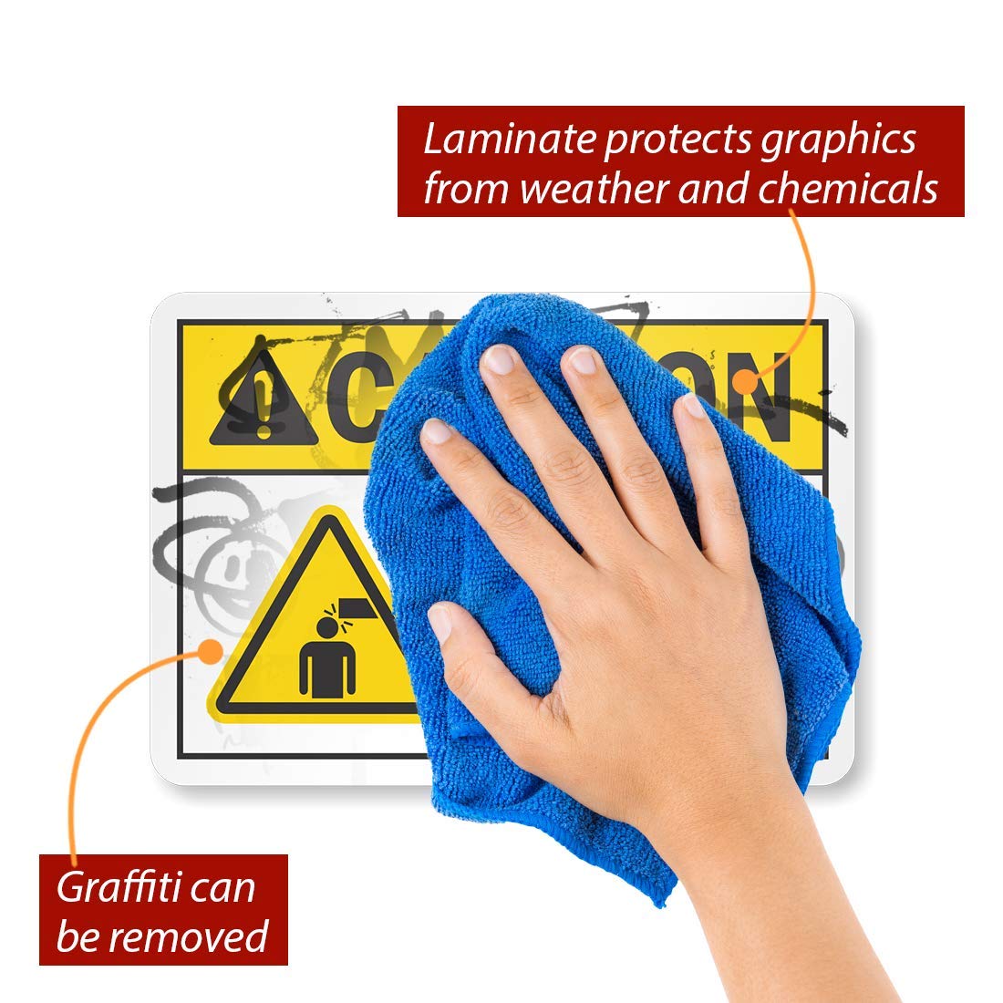 🛒 Flash Sale SmartSign Caution - Low Clearance, Watch Your Head Label | 7 x 10 Laminated Vinyl