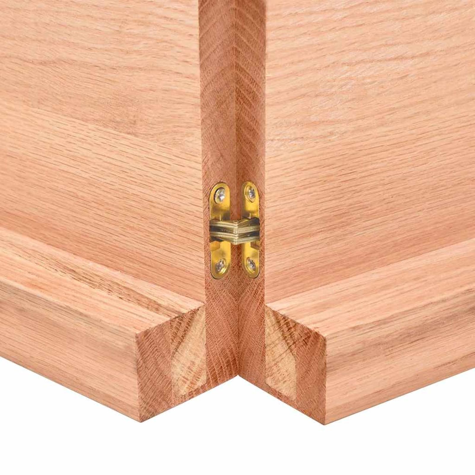 Piano Tavolo in Rovere Massello, Pieghevole con Cerniera, 140x60x(2-6) cm, Legno di Rovere Verniciato con Bordo Vivo, per Rinnovo Tavoli Casa e Ufficio