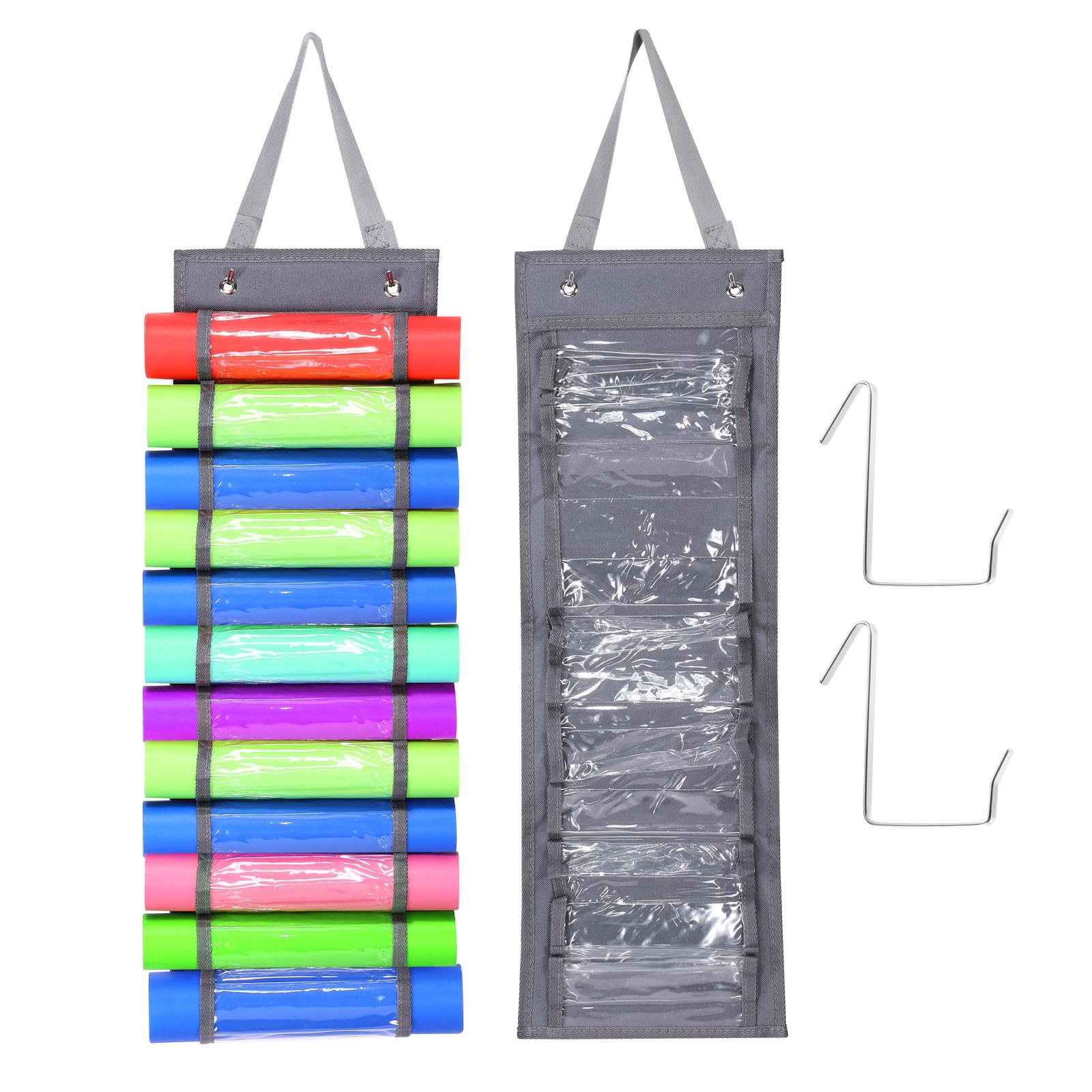 Rangement vinyle PATIKIL anti-encombrement 12 compartiments pour porte