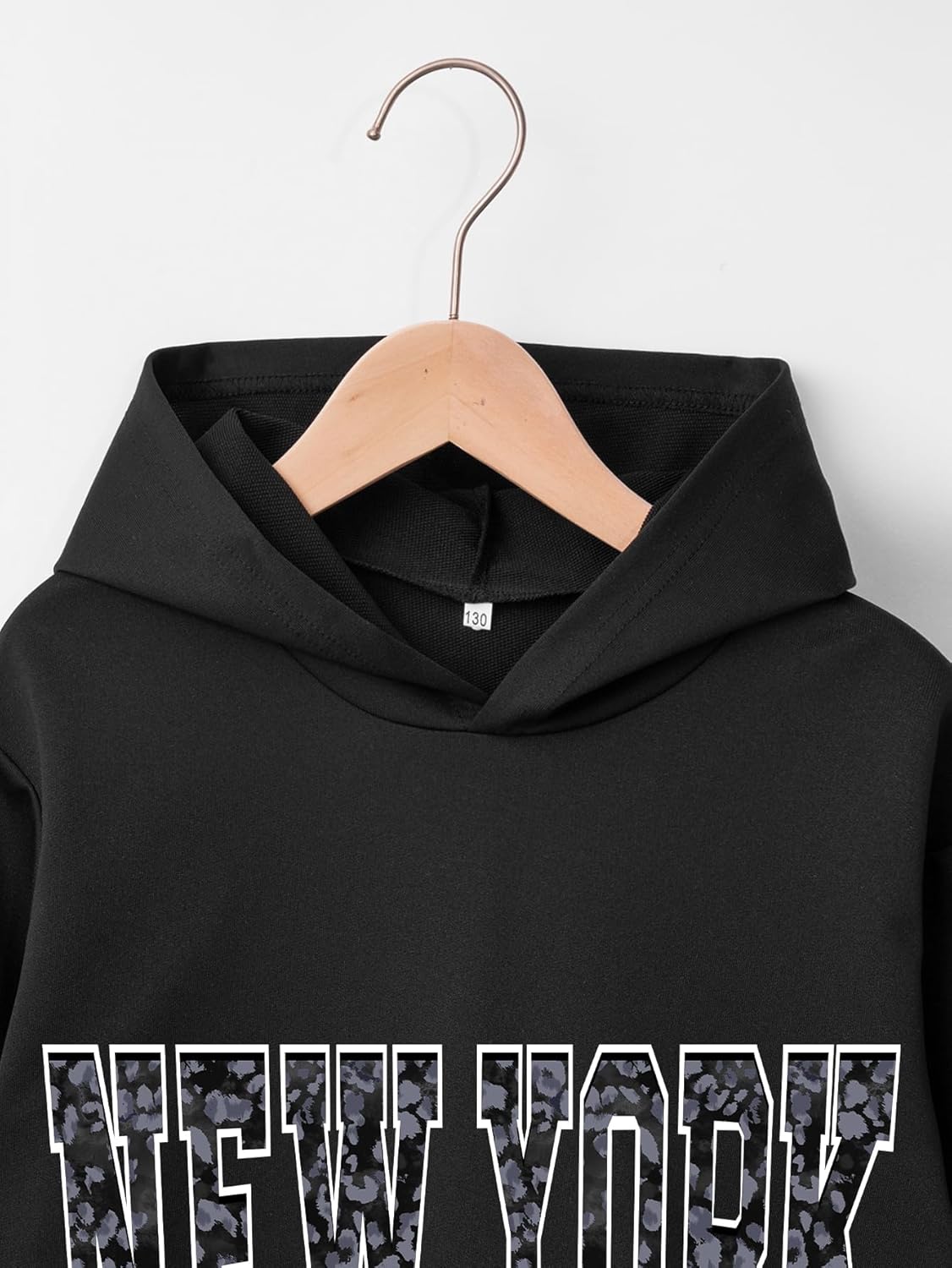 SHENHE Girl's Graphic Camo Hoodie Letter Print Long Sleeve Fall Preppy Sweatshirt Pullover - Image 3