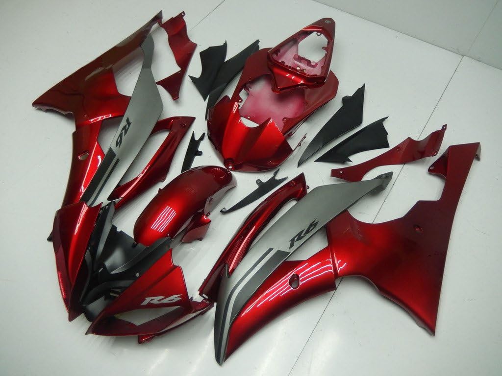 NT FAIRING Red Grey Injection Fairing Fit for Yamaha 2008-2016 YZF R6 New Painted Kit ABS Plastic Motorcycle Bodywork Aftermarket
