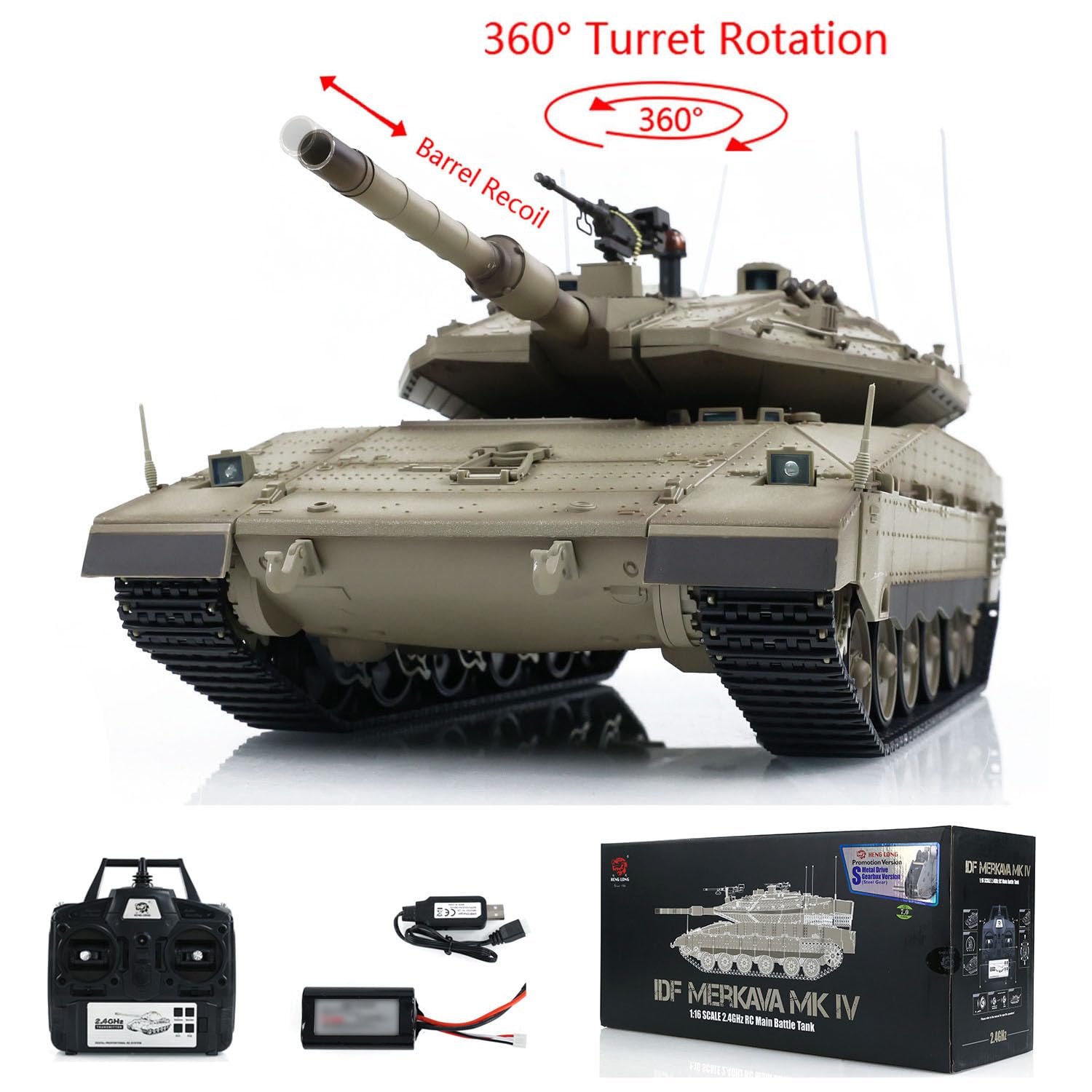 1/16戦車ラジコン　イスラエルMerkava IV　ヘンロン3958-1 1/16戦車ラジコン イスラエルMerkava IV ヘンロン3958-1 1/16戦車