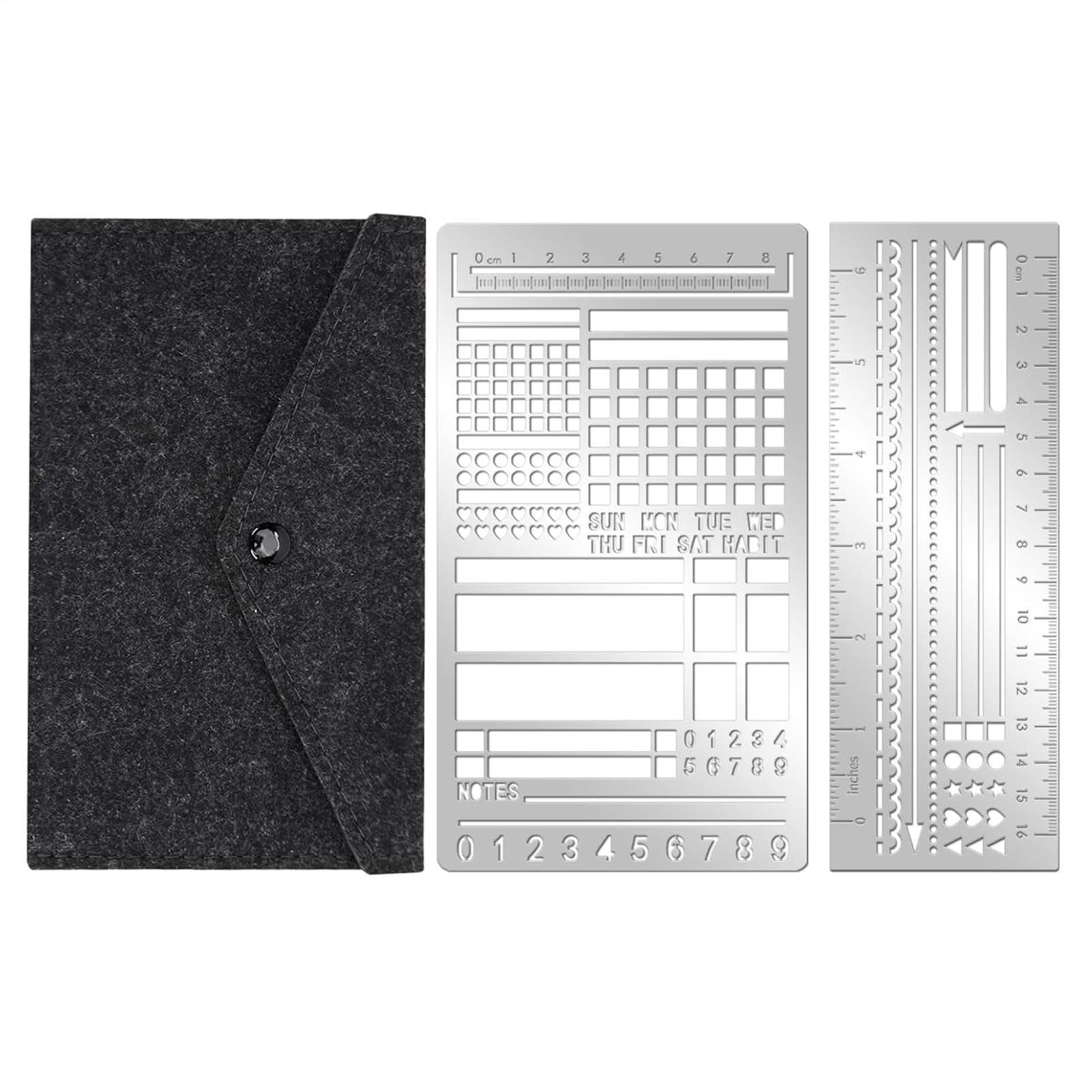 Plantillas de journaling metalicas para planificador diario y agenda personal