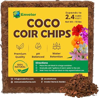 Envelor Coco Coir Husk Chips, 10 lb