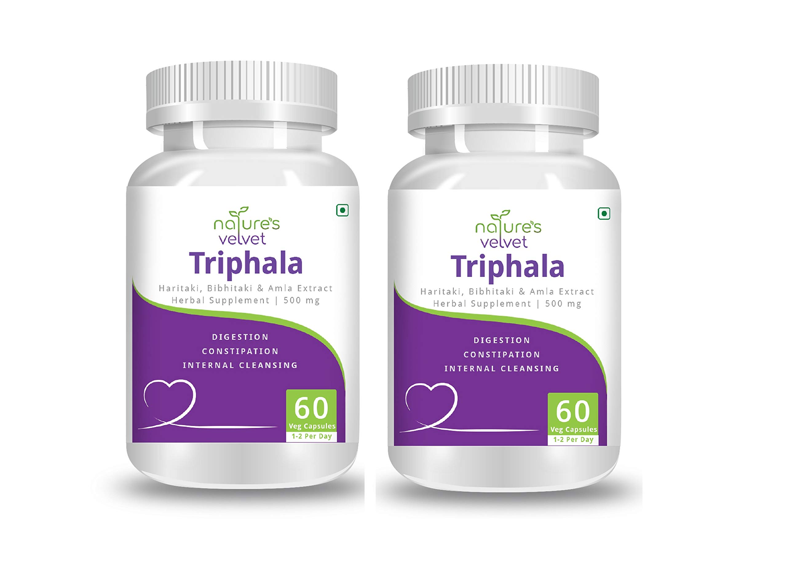 Natures Velvet Triphala Pure Extract 500 mg Tablet - 60 Capsules -Pack of 2 (B07W567868) Amazon Price History, Amazon Price Tracker