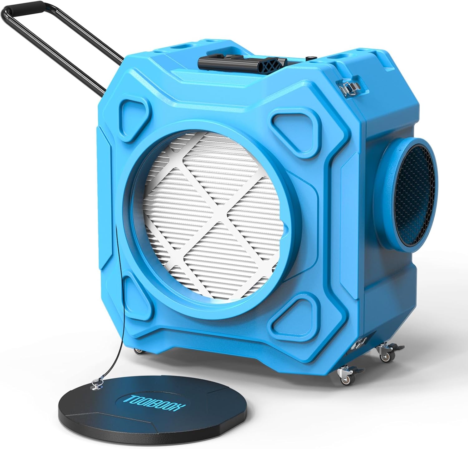 Air Scrubber with 3-Stage Filtration, HEPA Air Scrubber Negative Air Machine with Lockable 360° Wheels & Auto-Foldable Handle, Portable Heavy Duty Air Cleaner for Home Industrial Commercial Use