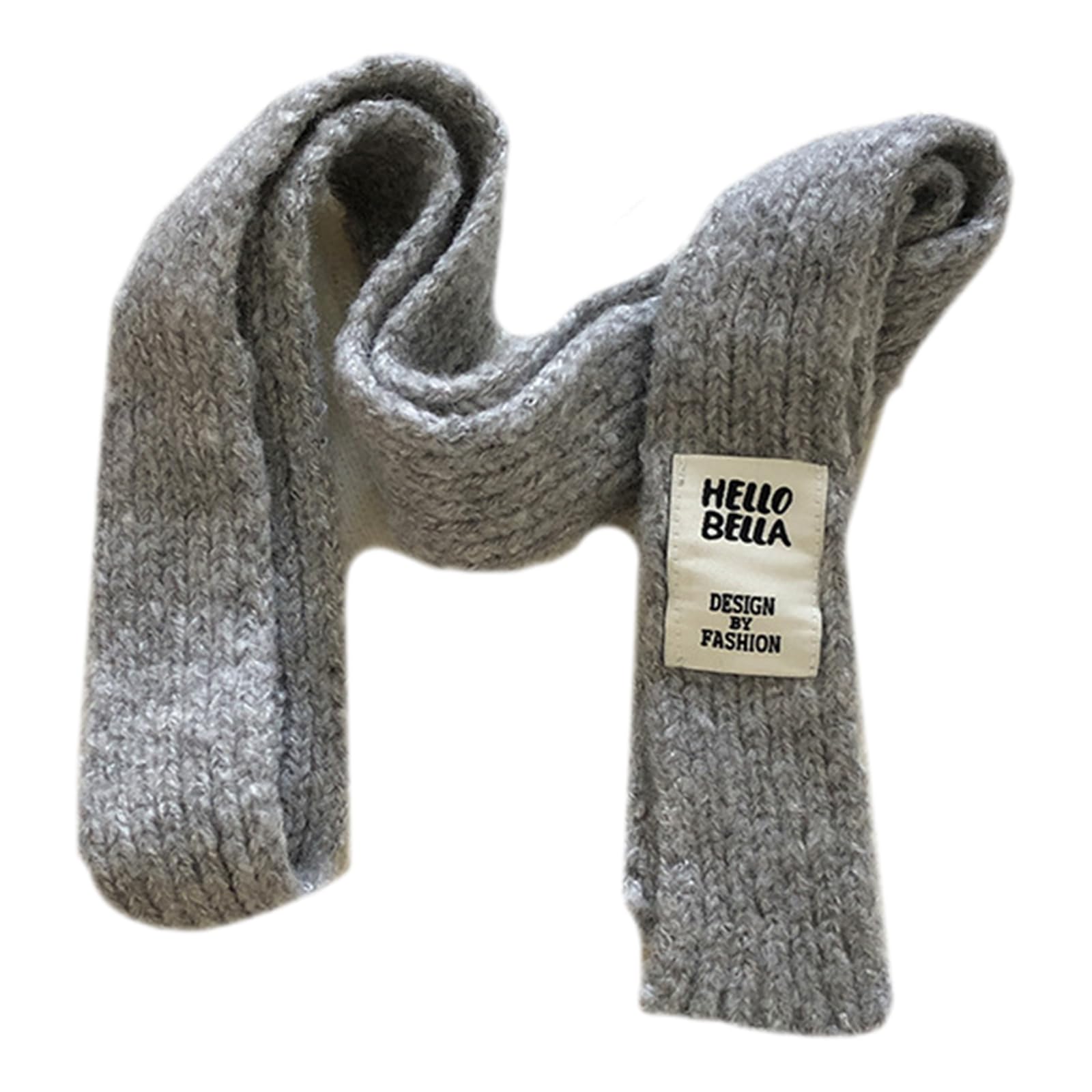 Lady Maillard Styling Scarf With Cloth Decals Y2k Girl Decorative Knitted Scarf Fashion Street Casual Neckerchief Y2k S