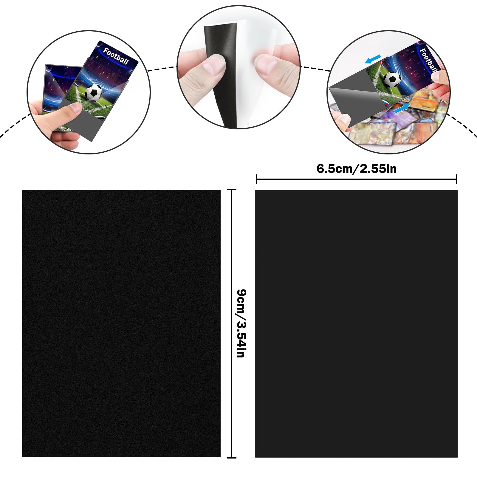 Sinmaklin 300 PCS Color Card Sleeves, Clear Waterproof Penny Sleeves, Transparent - Image 3