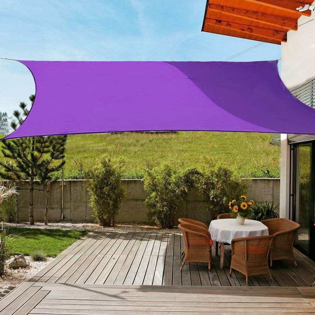 Sun Shade Sail Rectangle Waterproof Sun Shade Canopy UV Block Patio Decor Awning,for Outdoor Garden Backyard Lawn