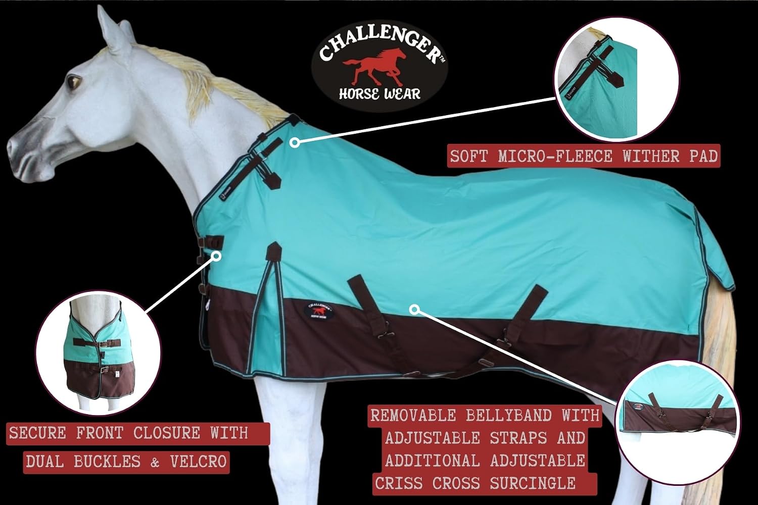 Challenger 1200D Turnout Rain Horse Sheet Light Winter Blanket 371