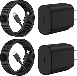 USB C Fast Charger, 2 Pack 25W Type C Super Fast Charging Block & 6FT Cable | Android Phone Charger Power Adapter, for Samsung Galaxy S26 S25 S24 S23 S22 S21 S20 Ultra, Support PPS/PD, Galaxy Accessories