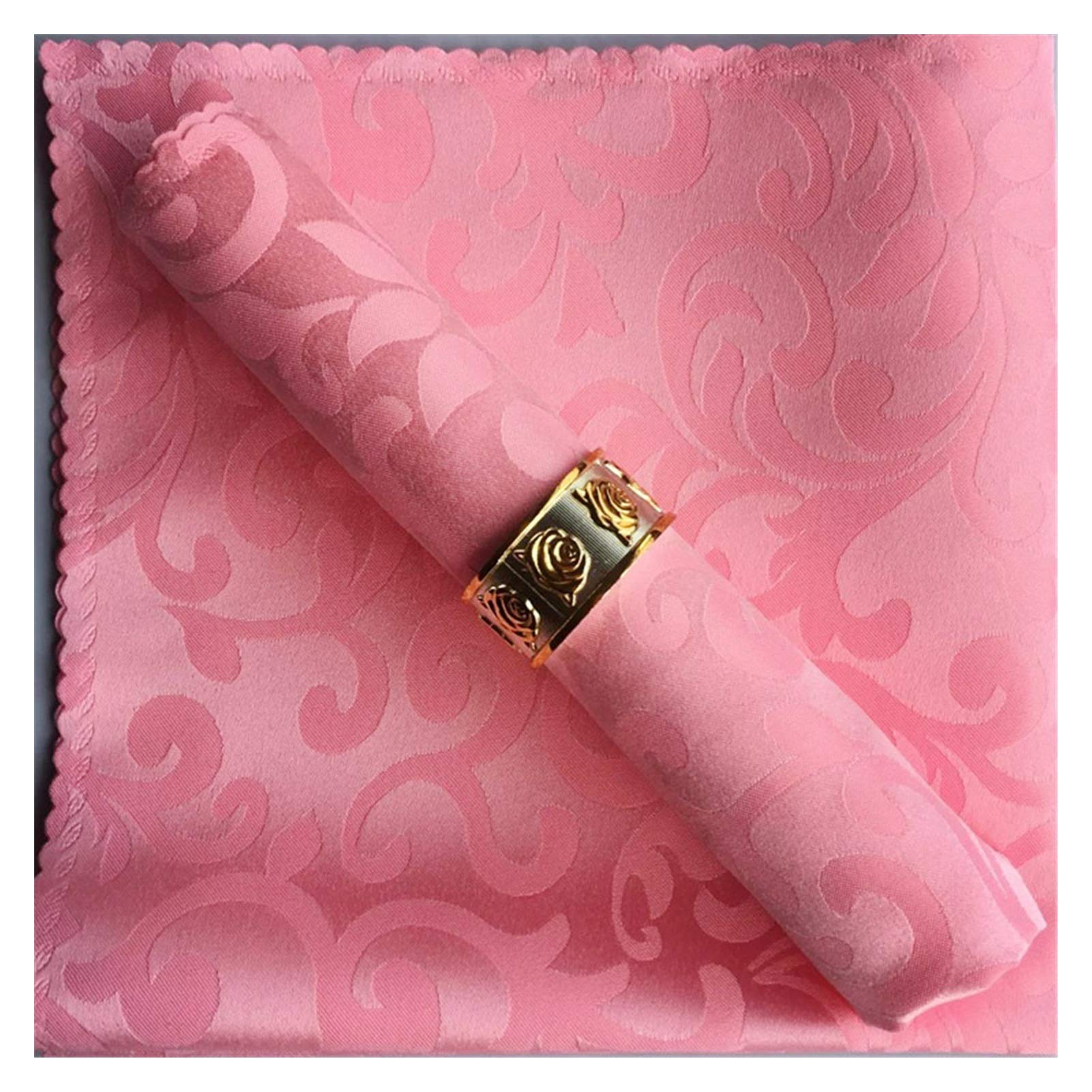 Cloth Dinner Table Napkins, Dinner Napkins 10pcs, Multicolor Square Embroidered Cloth(Pink)