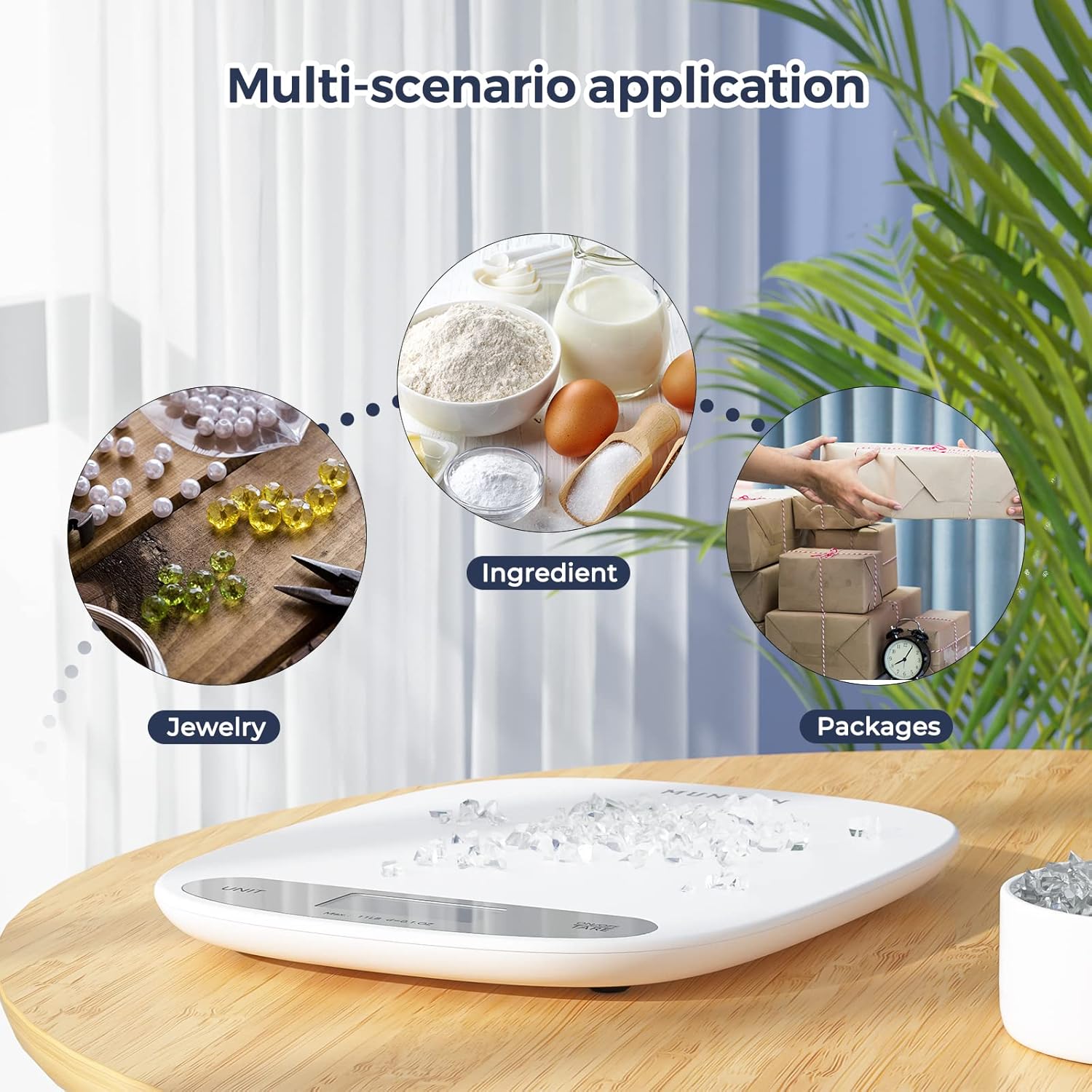 MUNBYN Digital Shipping Scale, Accurate 11lb/0.1oz Portable Small Postal Scale, ML Unit/Tare Function, Scale for Packages, Small Business, Handmade, Liquids, Jewelry, and Boutique