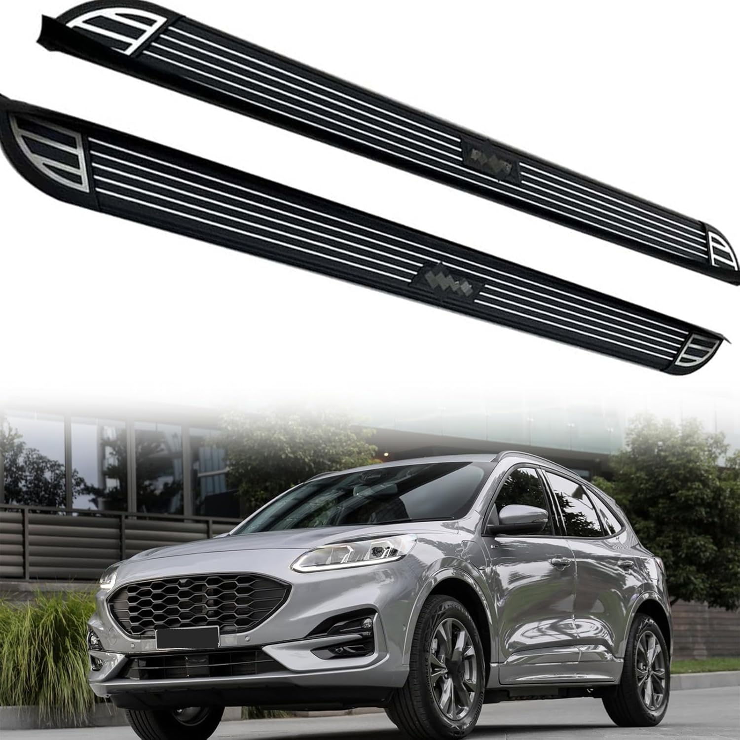 2 PCS Running Boards Fits for All New F Escape 2020 2021 2022 Black Nerf Bar Side Steps