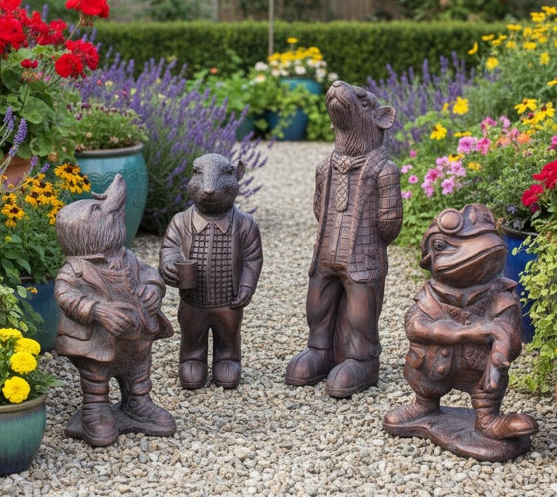 Inspirational Gifting Wind In The Willows Riverbank Garden Ornament 4 Pack