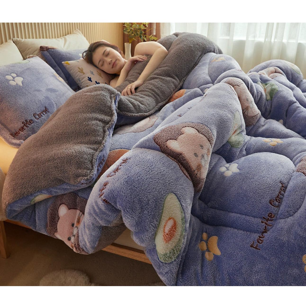 Amazon｜SCTX 掛け布団 シングル 柄8 ダブル 二枚合わせ ブランケット