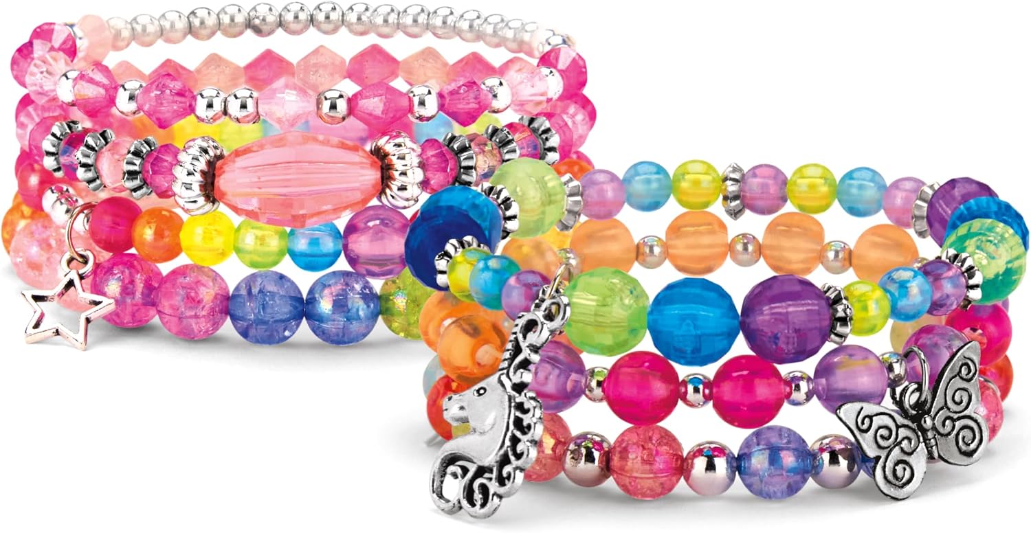 Shimmer ‘n Sparkle Charm & Bead Bracelet Maker by CRA-Z-Art – DIY Beaded Charm Friendship Bracelet Making Kit