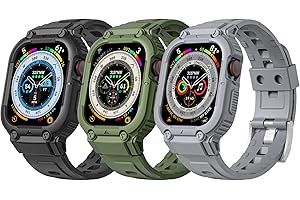 3 PACKs Case Band Compatible with Apple Watch