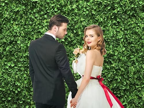 Miniatura 2 de CHAIYA Fondo de hojas verdes de 7 x 5 pies, fondo de pared de hojas verdes, tema de selva, baby shower, fiesta, boda, ducha, fiesta, despedida de