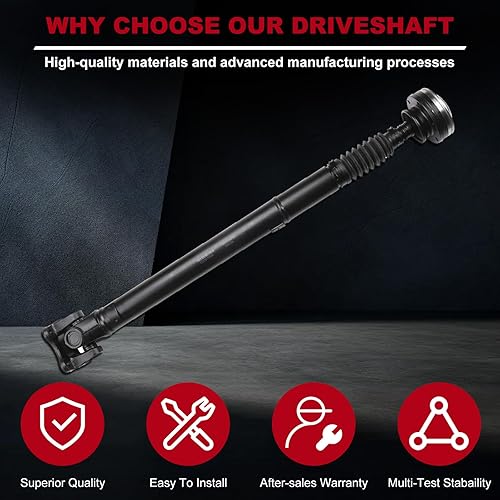 Vista 48 de Bapmic Conjunto de eje de transmisión delantero compatible con Jeep Grand Cherokee 4.0L L6 2002, 2003, 2004, repuesto # 65-9767, 52105884AA