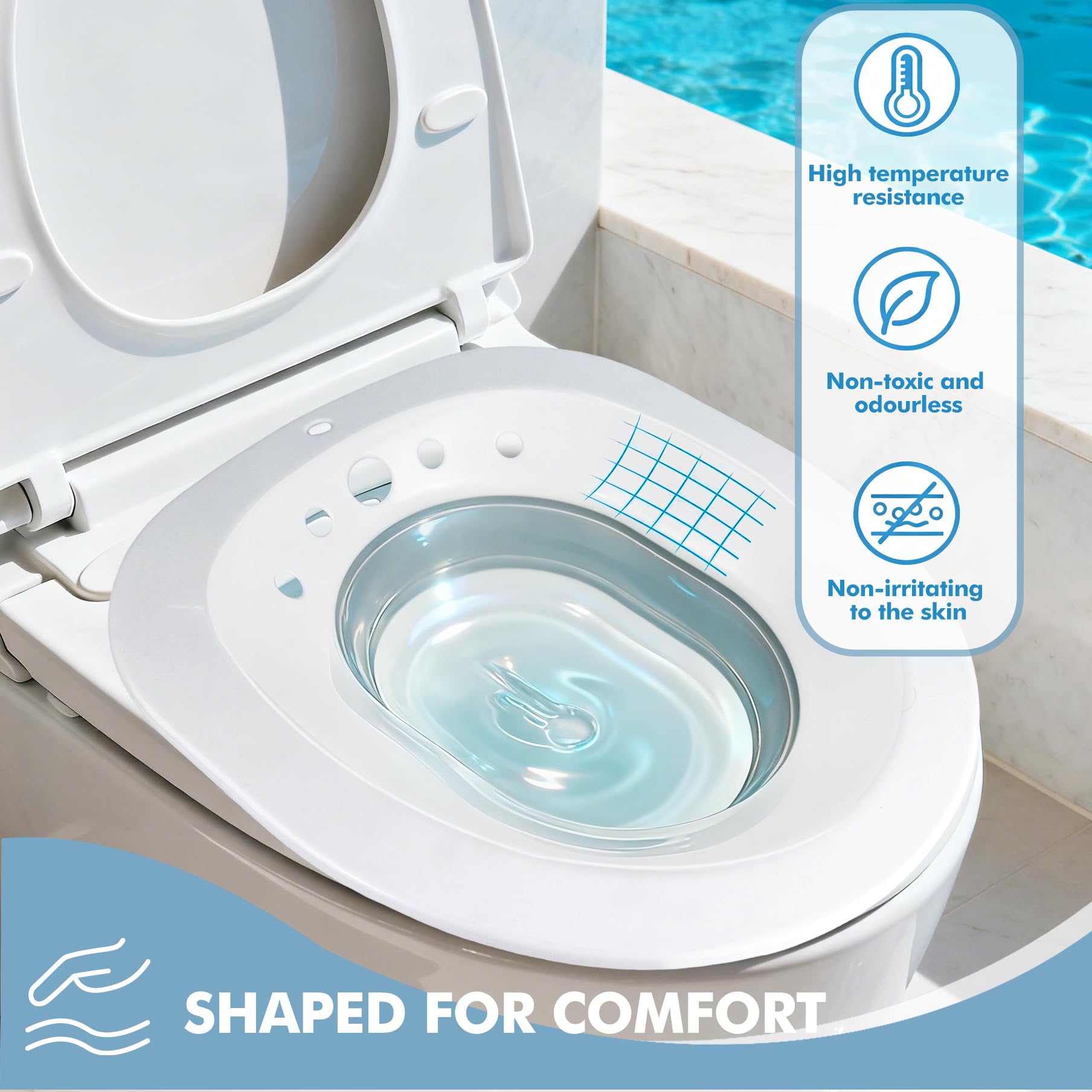 Bidet Portatile Pieghevole per WC, Ideale per Chi Soffre di Emorroidi, Donne Incinte e Anziani, con Installazione Rapida e Design Igienico per Massimo Comfort Quotidiano