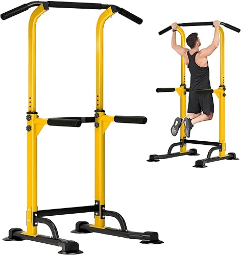 Miniatura 9 de DlandHome Power Tower Pull Up Dip Station Multi-Function Fitness Equipment for Strength Training Adjustable Height Dip Stand for Home Gym