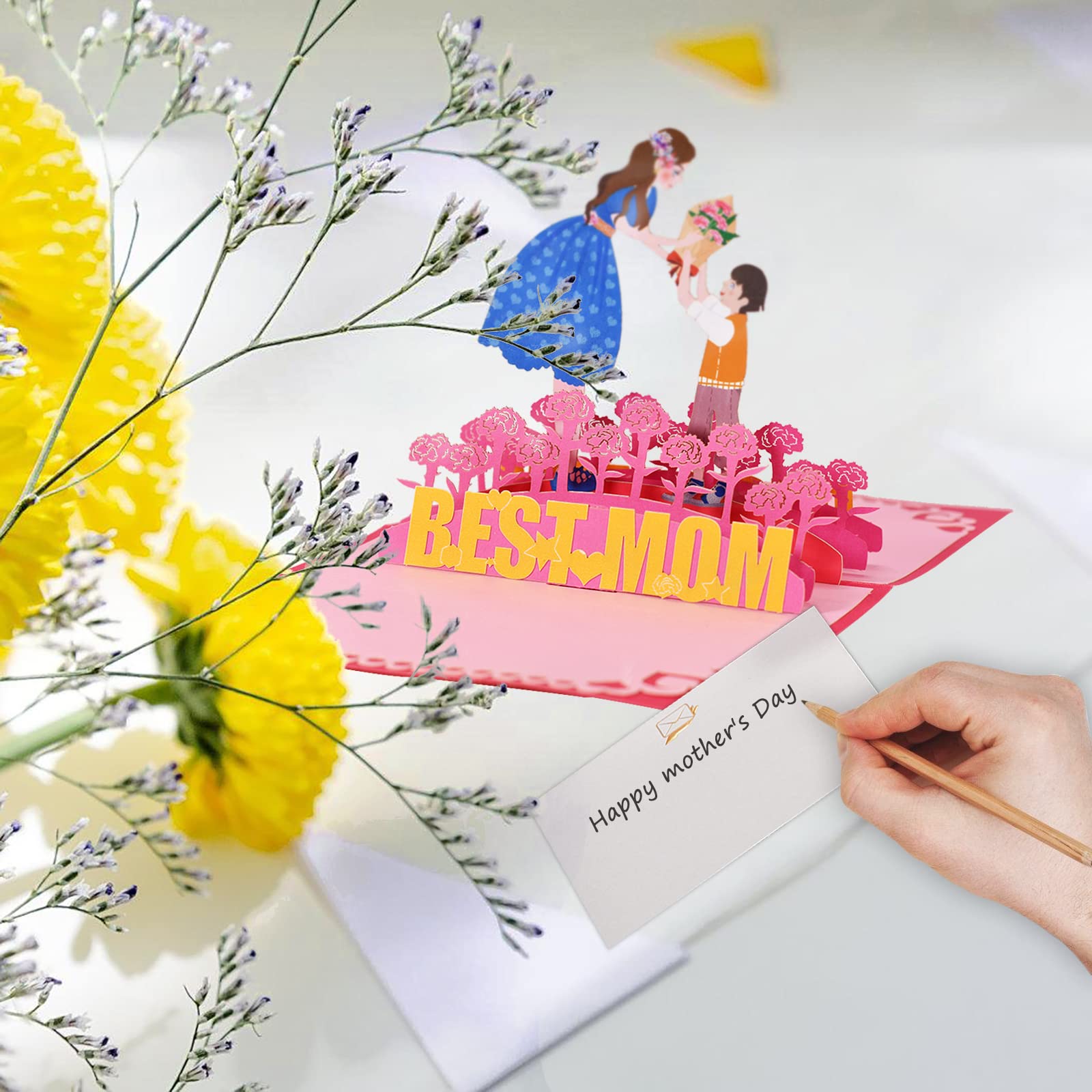 3D Pop-Up Karte Für Mama – Mit Umschlag, 15 X 20 Cm, Für Muttertag, Geburtstag, Jubiläum