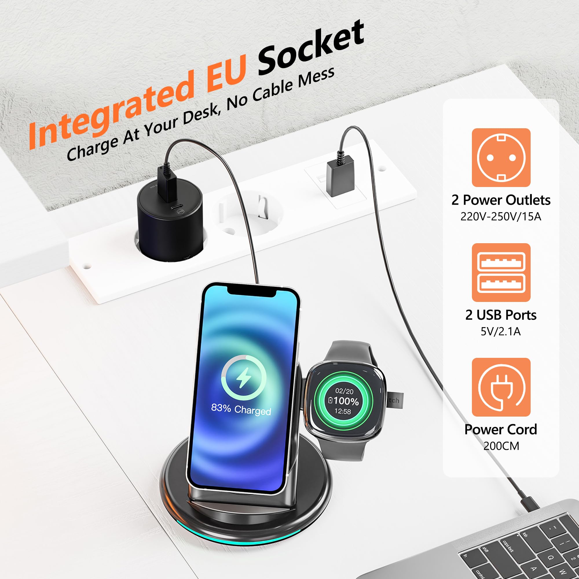 YOUDENOVA Scrivania con 4 Cassetti, 142x107 cm, Scrivania Angolare Reversibile con LED e Presa, Scrivania Gaming a L con Supporto per Monitor, Spazio di Archiviazione, per Home Office e Gamer, Bianco