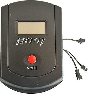Digital Exercise Bike Monitor Console, LCD Display with Speedometer and Heart Rate Tracking, JST Connector