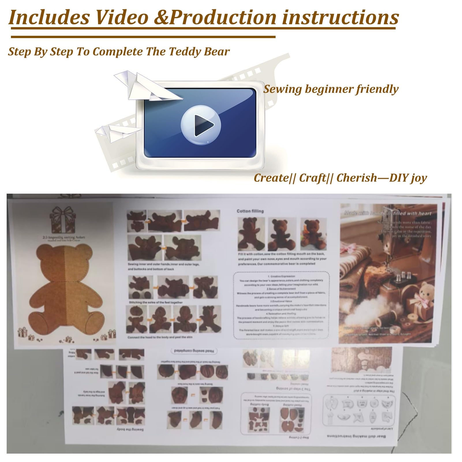 Memory Bear Templates - DIY Quilting Patterns -4