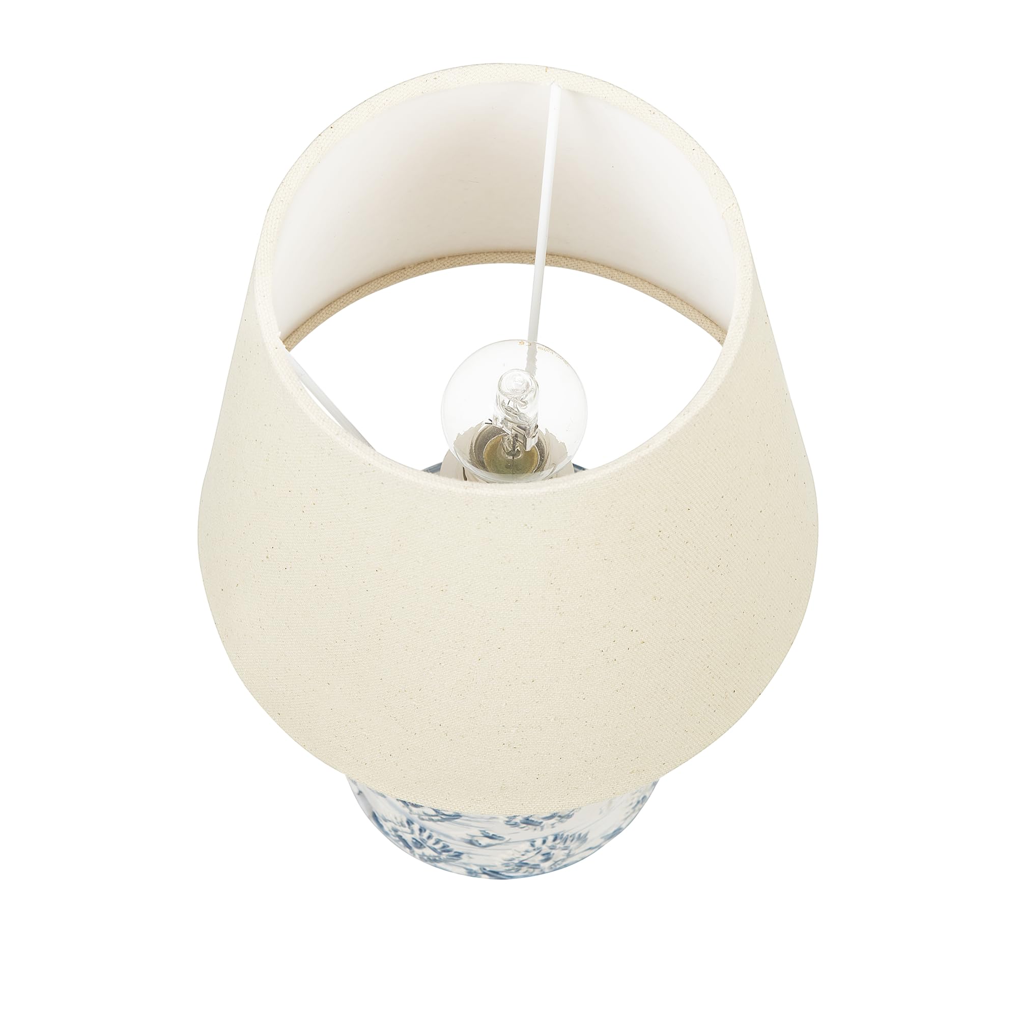 Lámpara de mesa de cerámica beige claro azul claro 35 cm pantalla de tela Rosanna