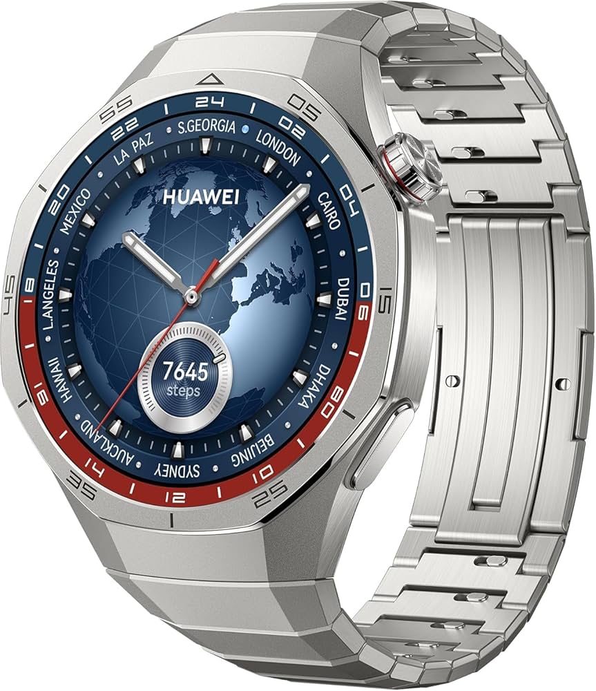 Huawei デジタル腕時計 GT5pro Montre connectée Huawei Watch GT 5 Pro 46 mm titane avec bracelet