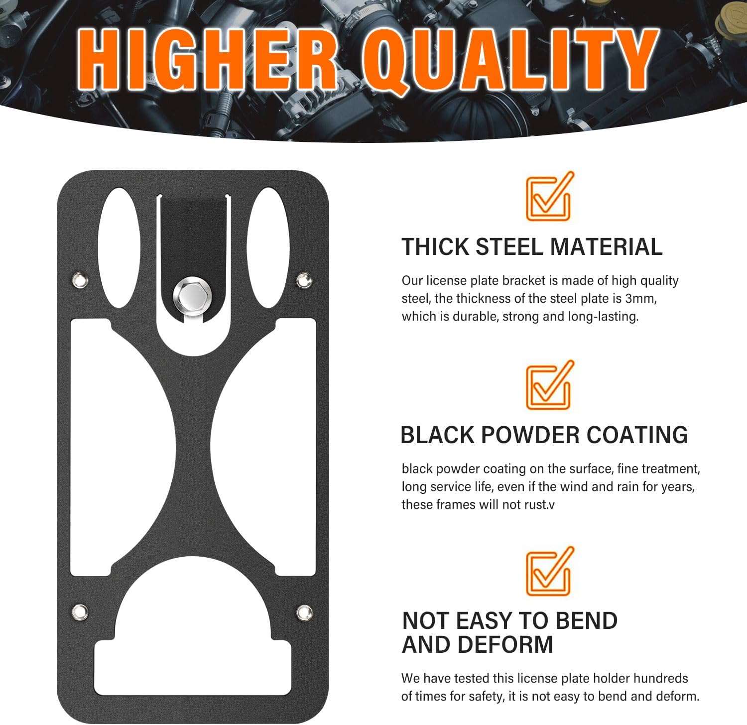 Tow Hook License Plate Bracket Fits Mini Cooper (F56) 2022-2024 image 2