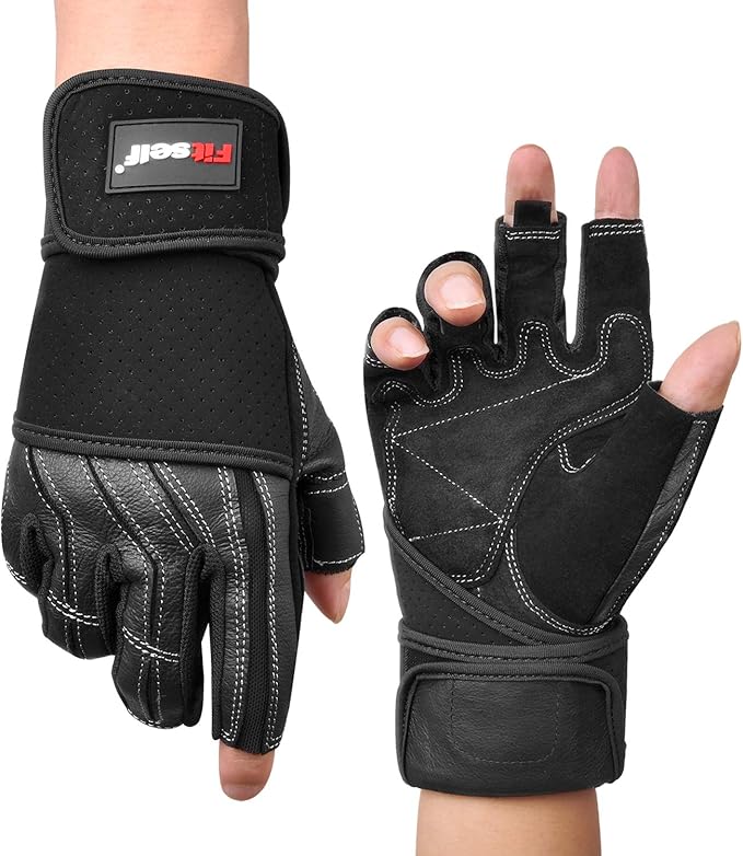 WOLFIRE Fitness Handschuhe Herren Damen - Silikon Grip Atmungsaktiv