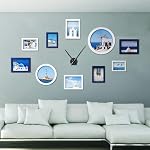 Lafocuse 24 Meatl Silent Grande Noire de pouce DIY Horloges murales pour la décoration maison, Horloge Murale Horloge murale décorative pour le salon chambre bureau, batterie de cuisine horloge avec les mains et le mécanisme